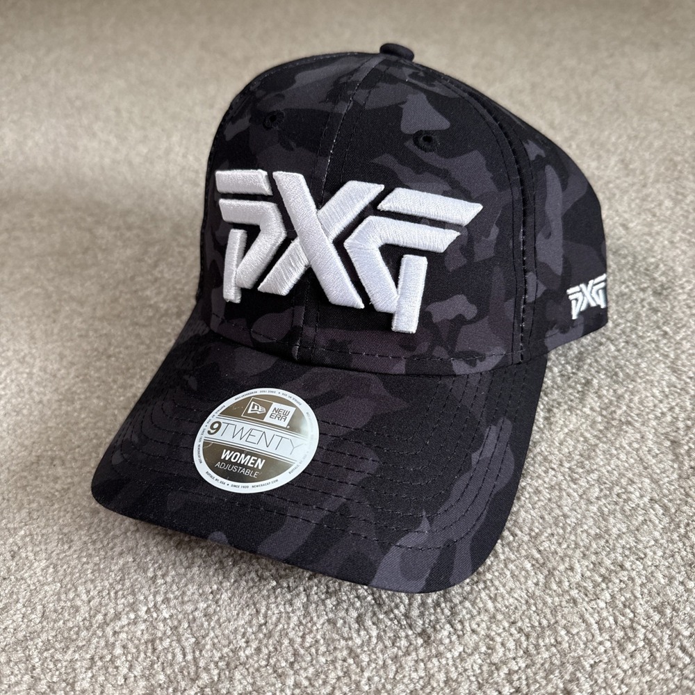 PXG New Era 9TWENTY Hat Black Camo Adjustable Golf Baseball Cap Polyester Womens